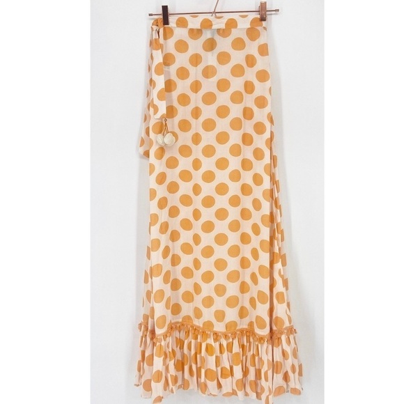NWT Lovers + Friends Polka Dot Wrap Skirt in Golden Yellow XXS - Picture 12 of 12